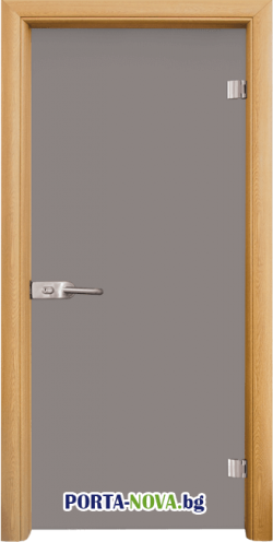Стъклена интериорна врата, Matt G 11-1, каса цвят Светъл дъб