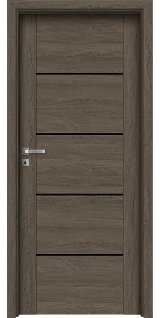 Интериорна врата Invado Aristo модел 5 Black Lacobel, цвят Ashy Oak