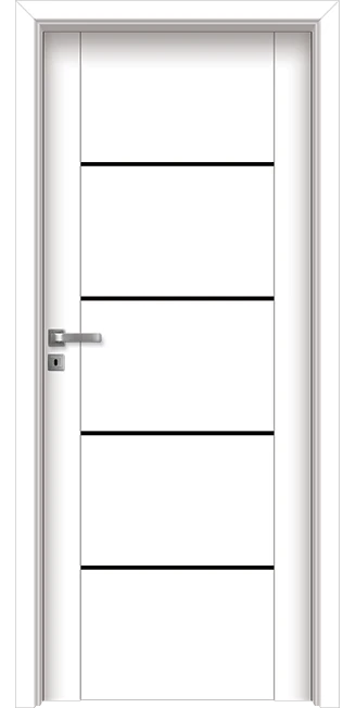 Интериорна врата Invado Aristo модел 5 Black Lacobel, цвят Lindo White