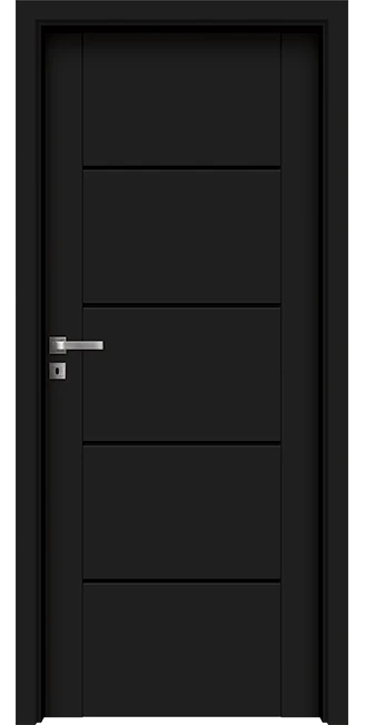 Интериорна врата Invado Aristo модел 5 Black Lacobel, цвят Pure Black