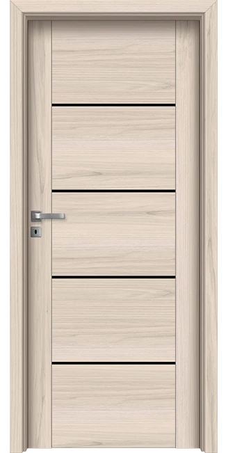 Интериорна врата Invado Aristo модел 5 Black Lacobel, цвят Spring Oak
