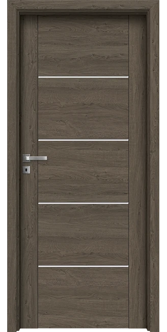 Интериорна врата Invado Aristo модел 5 Satinato Glass, цвят Ashy Oak