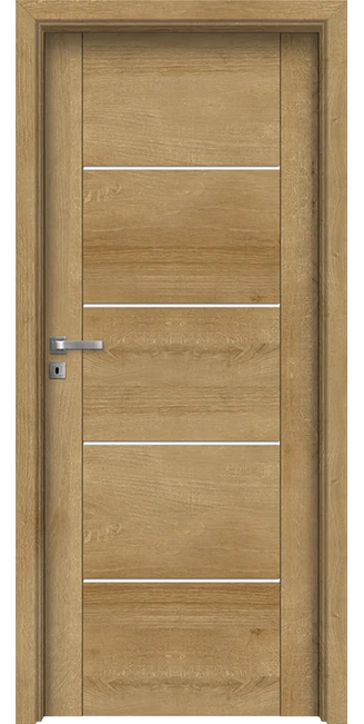 Интериорна врата Invado Aristo модел 5 Satinato Glass, цвят European Oak