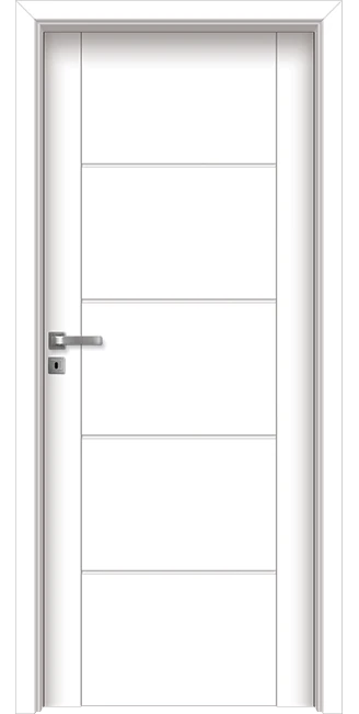 Интериорна врата Invado Aristo модел 5 Satinato Glass, цвят Lindo White