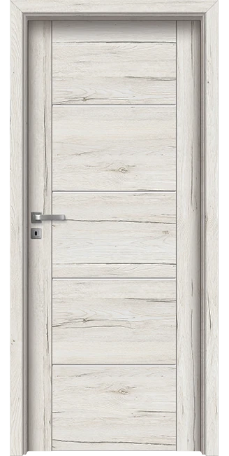 Интериорна врата Invado Aristo модел 5 Satinato Glass, цвят Snowy Oak